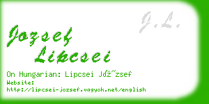 jozsef lipcsei business card